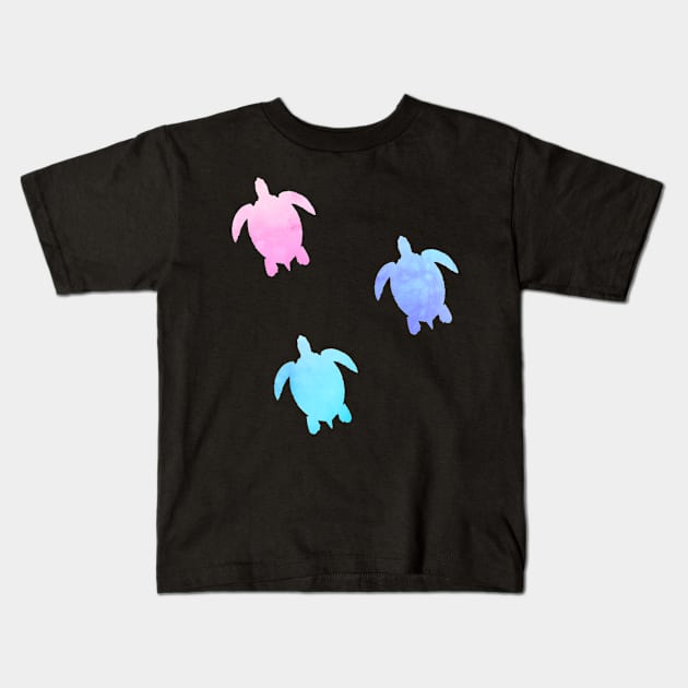 3 Turtles Kids T-Shirt by lolosenese